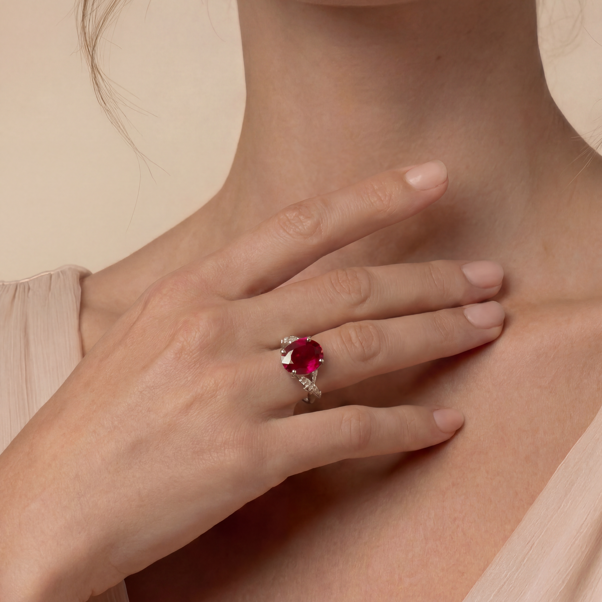 Oval Birthstone Ring