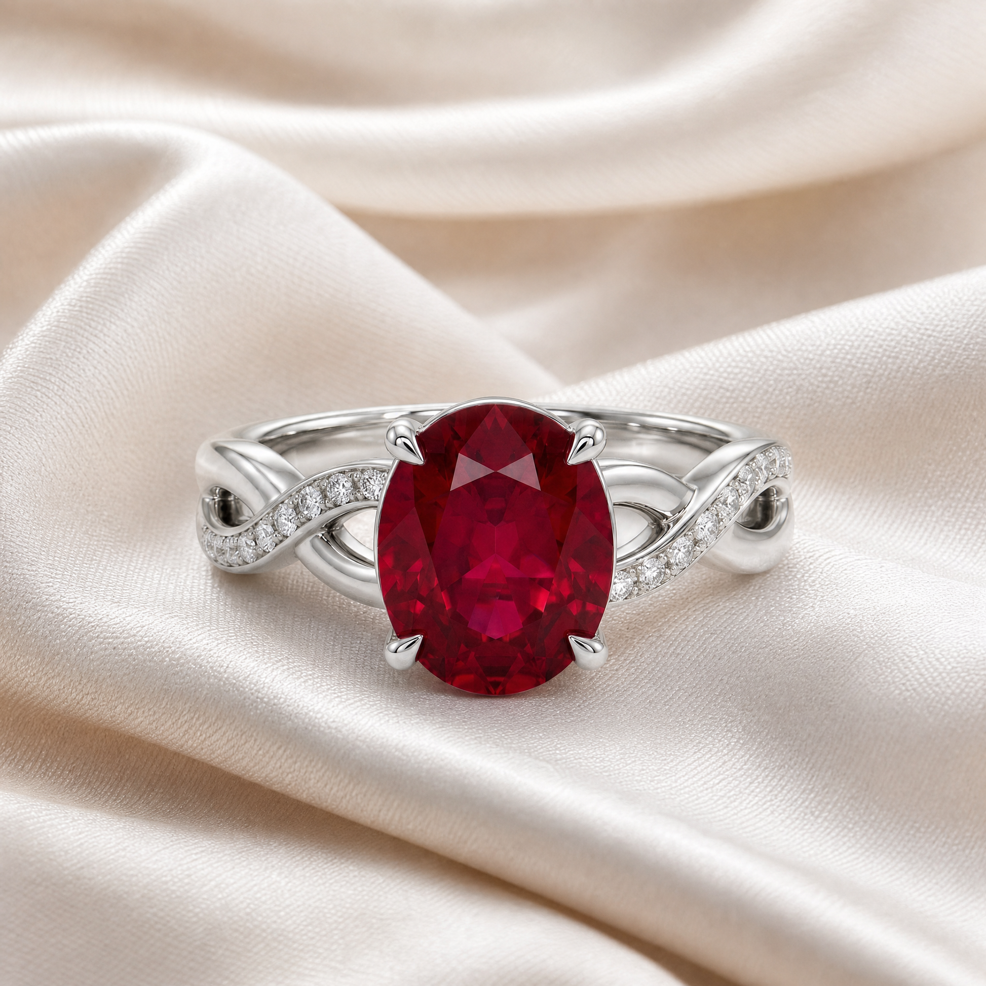 Oval Birthstone Ring