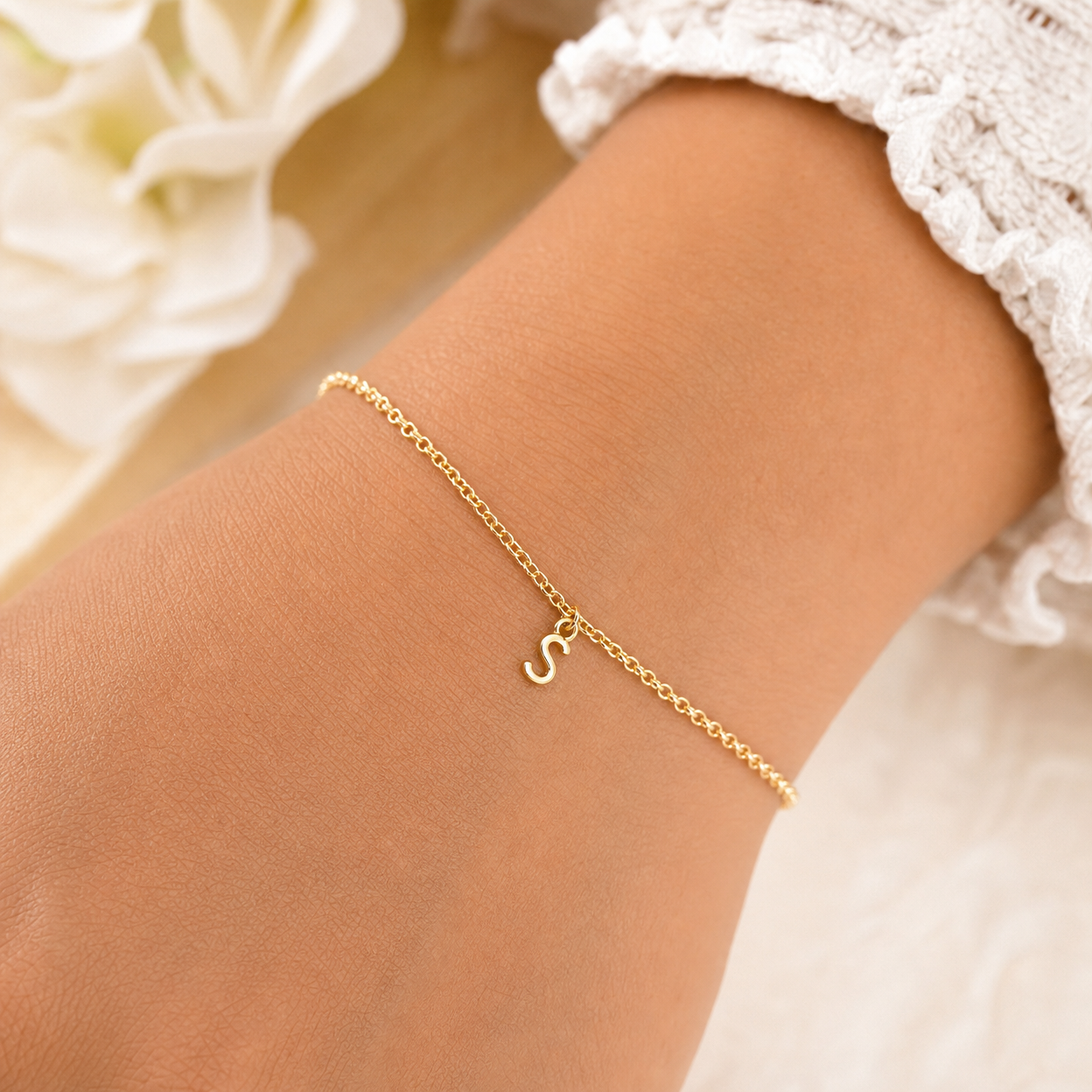 Initial Charm Bracelet