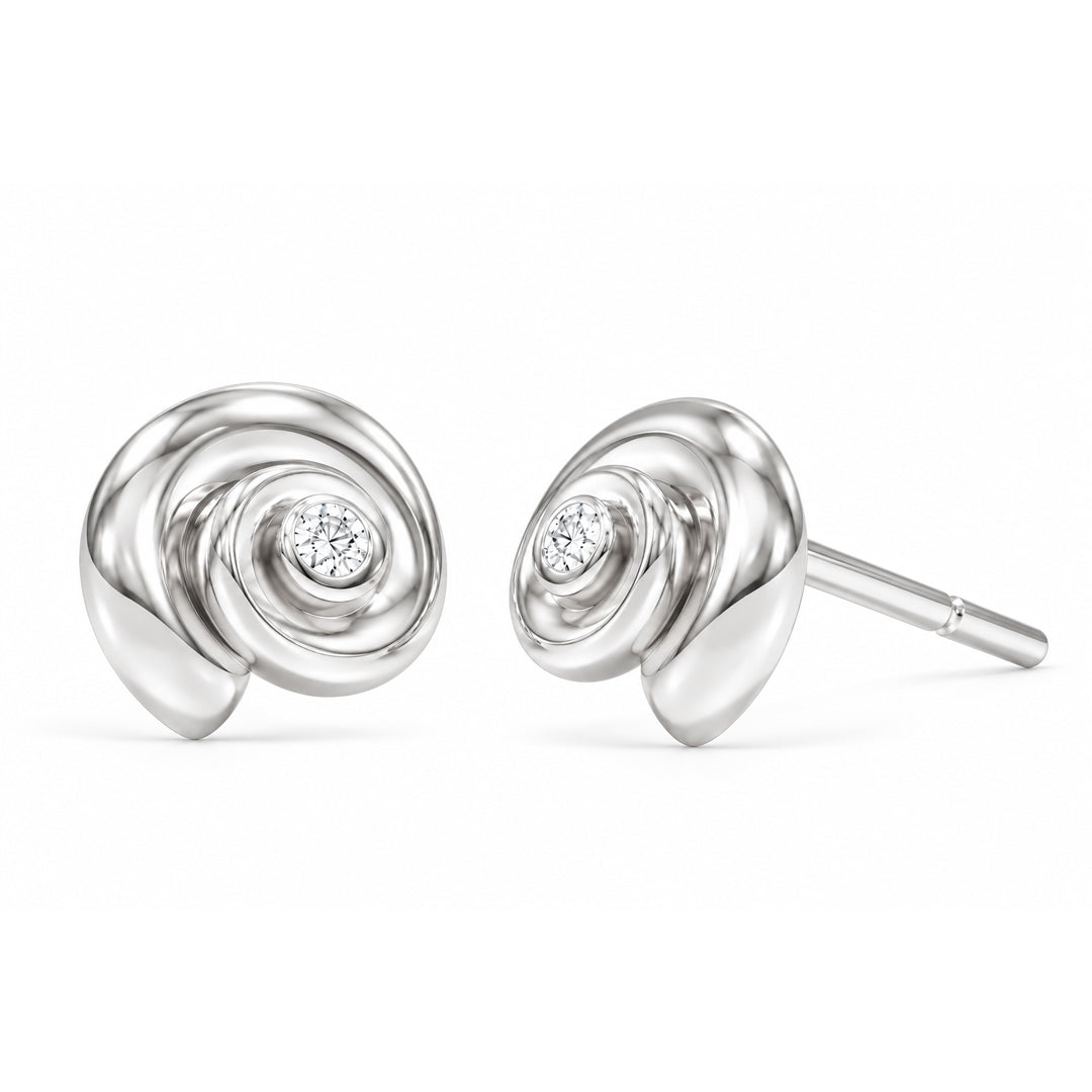 Sea Shell Accent Stone Earring