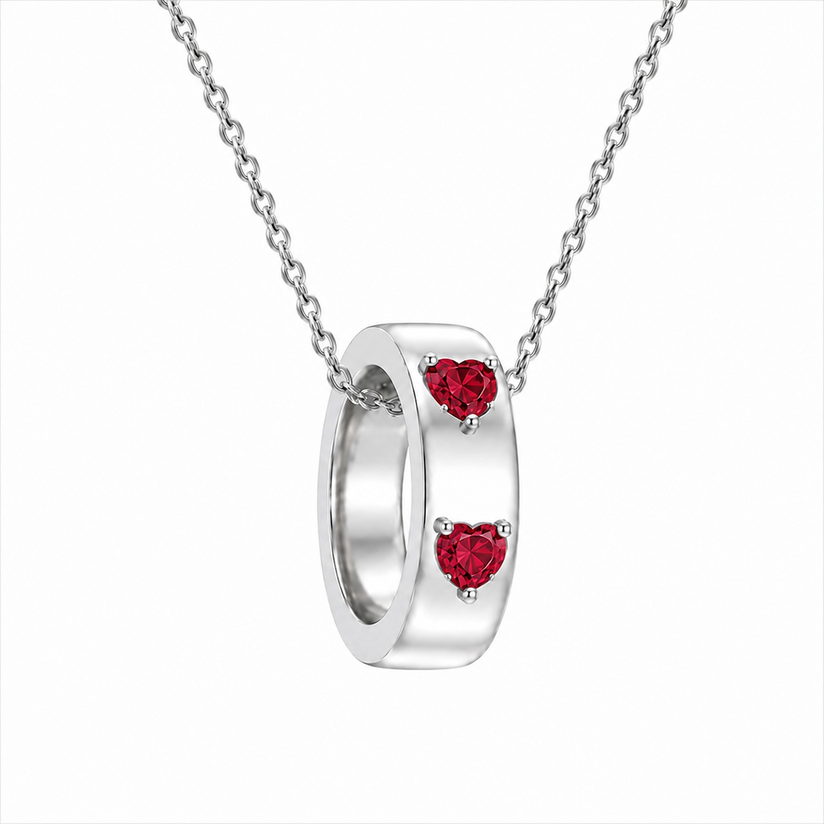 Stacking Ring with Birthstone Necklace
