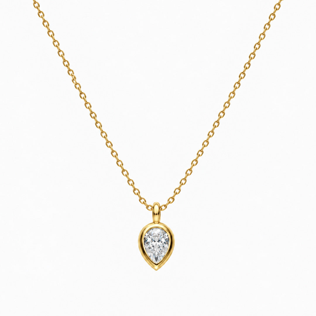 Tear Drop Birthstone Necklace