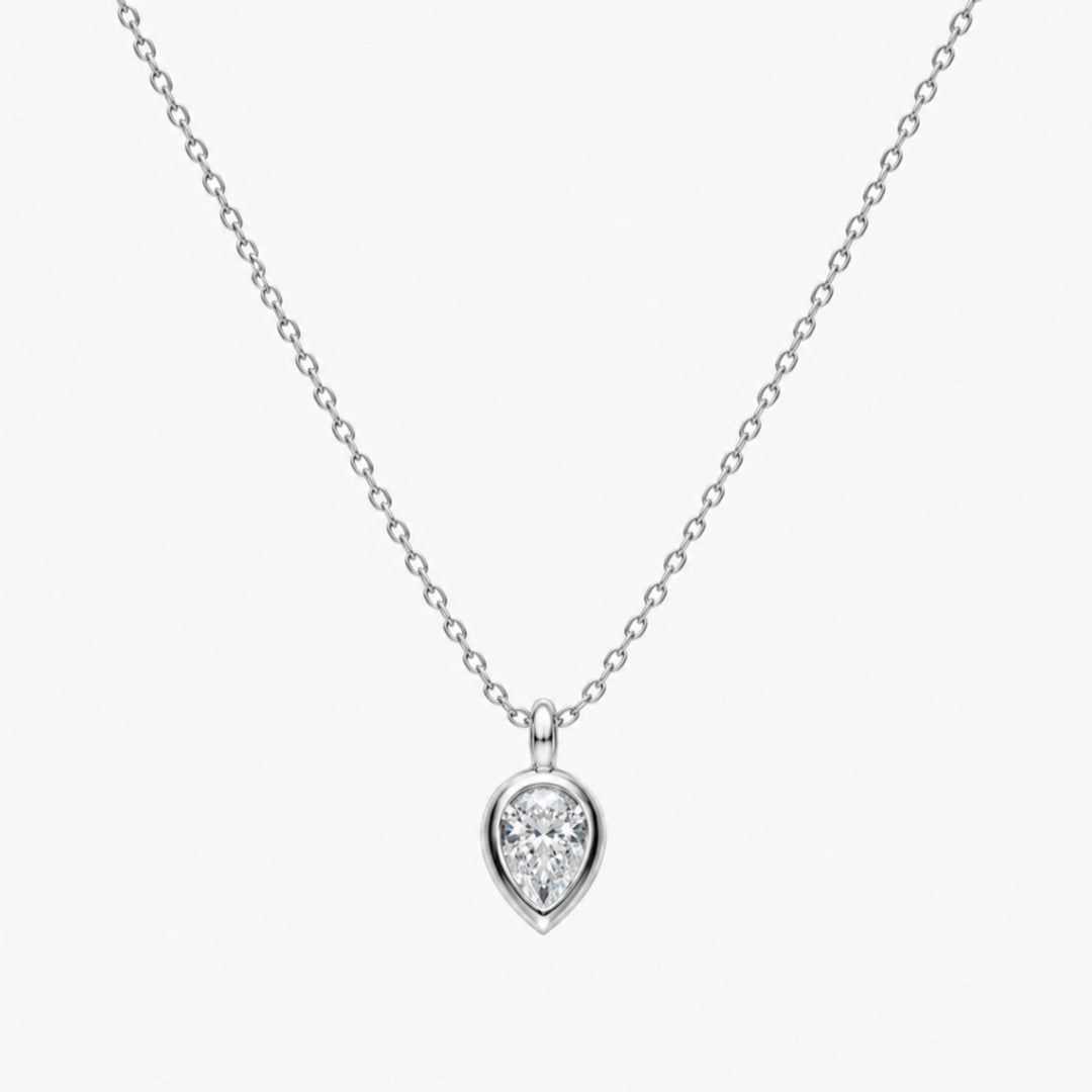 Tear Drop Birthstone Necklace