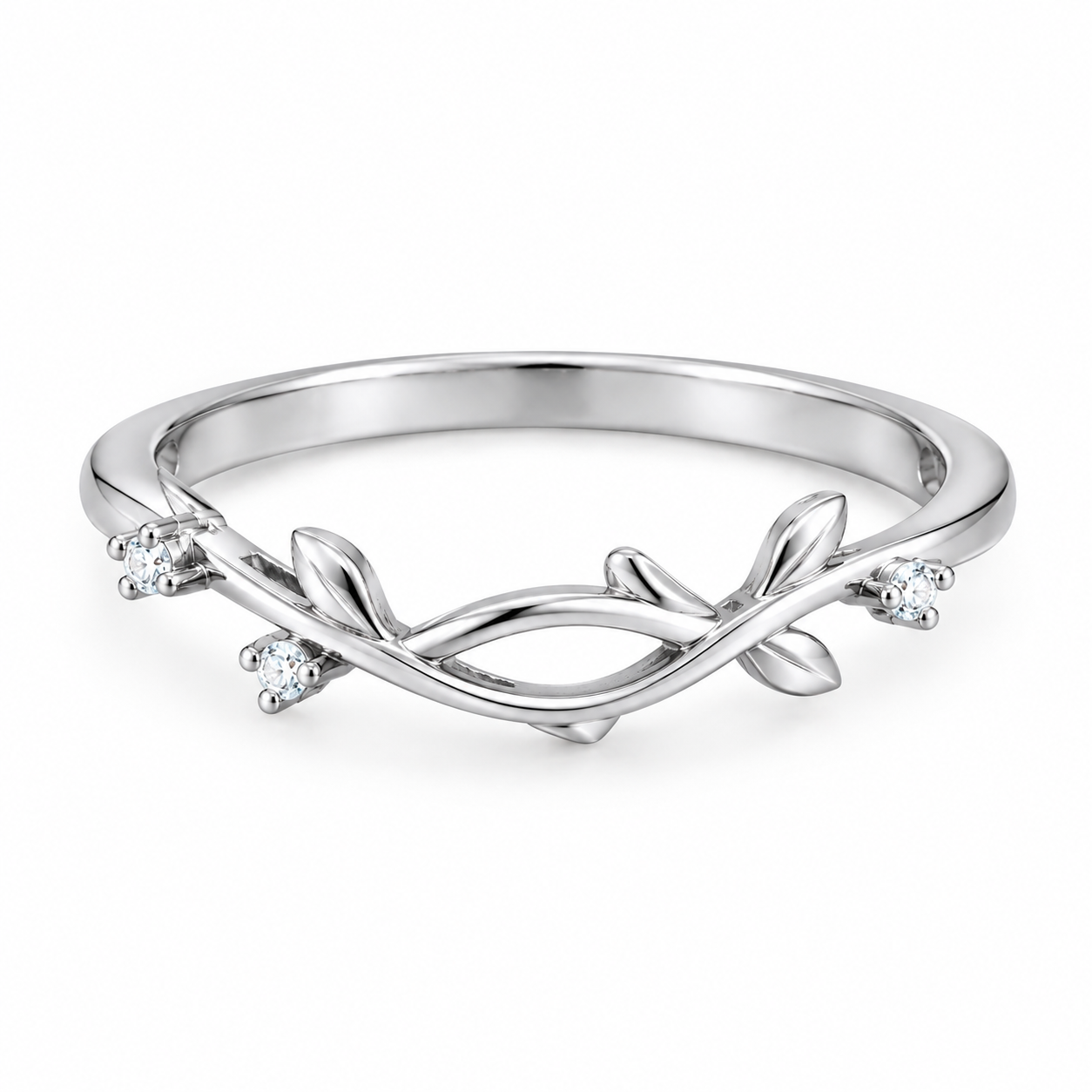 The Vine Ring with Stones