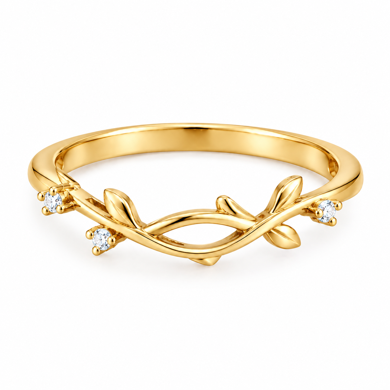 The Vine Ring with Stones