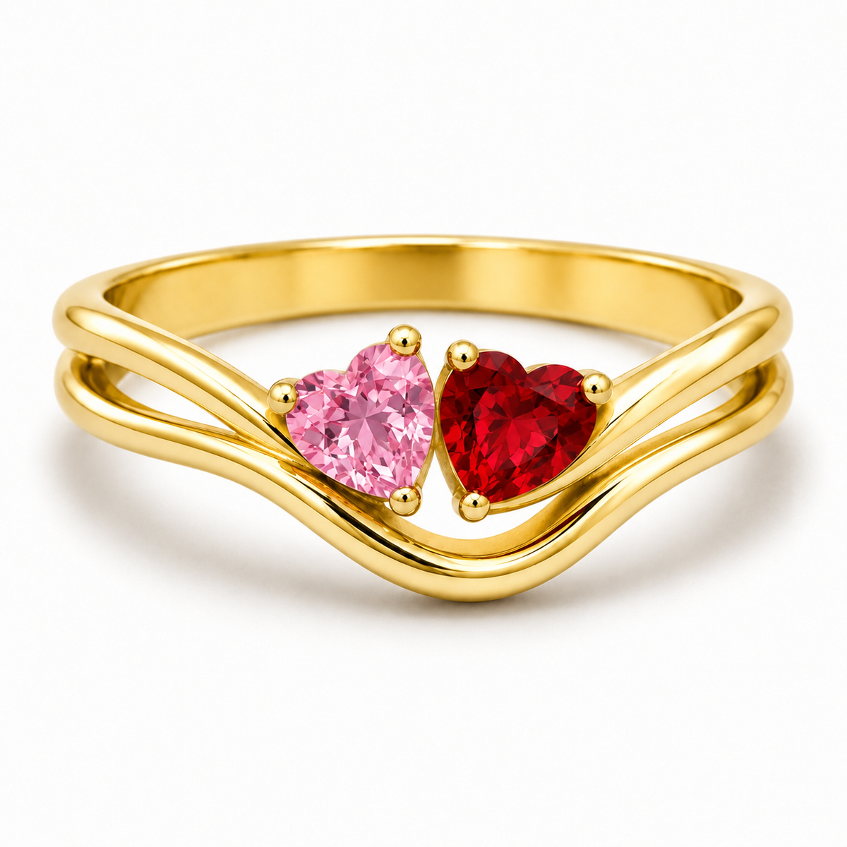 Toi et Moi Resting Heart Ring