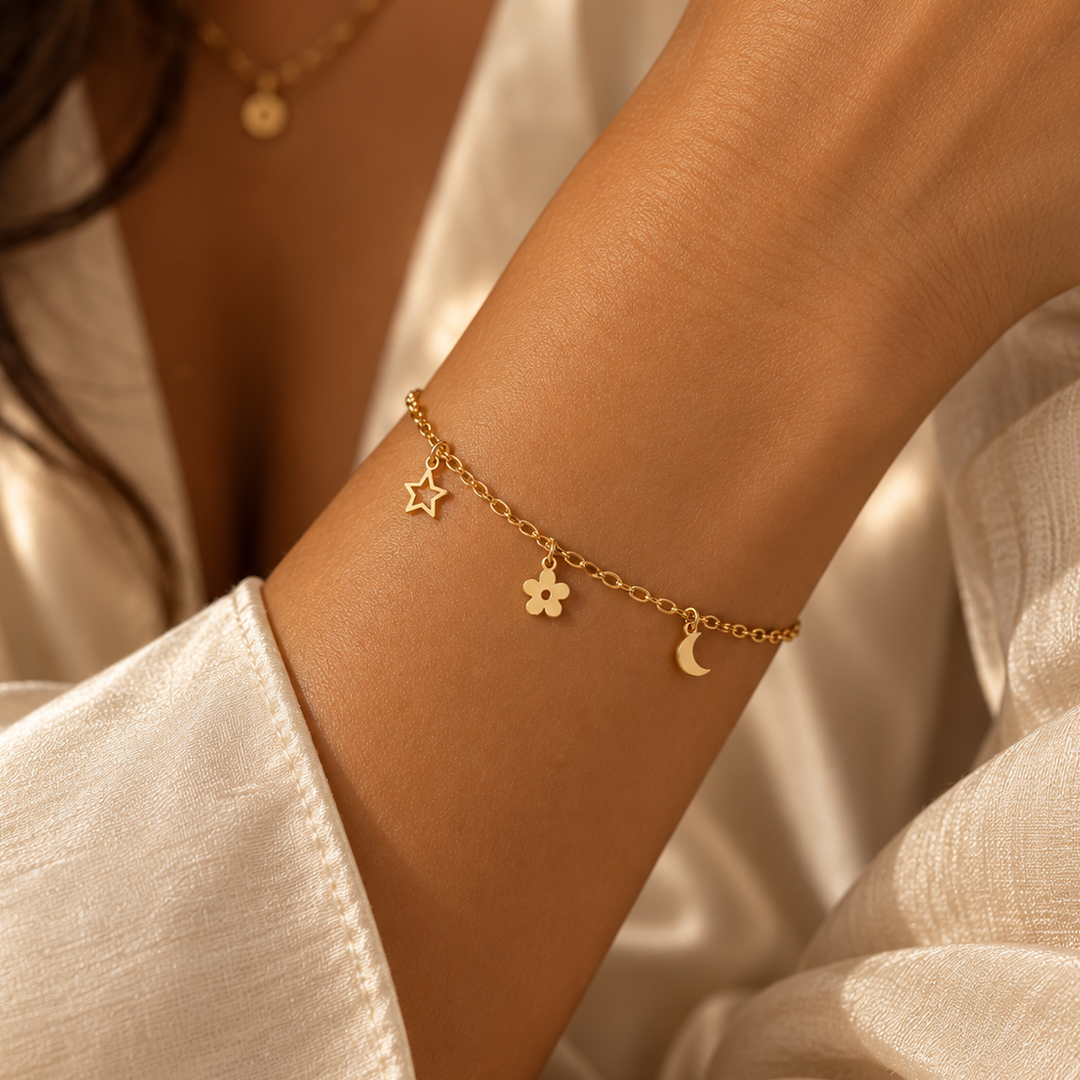 Trio Lucky Charms Chain Bracelet