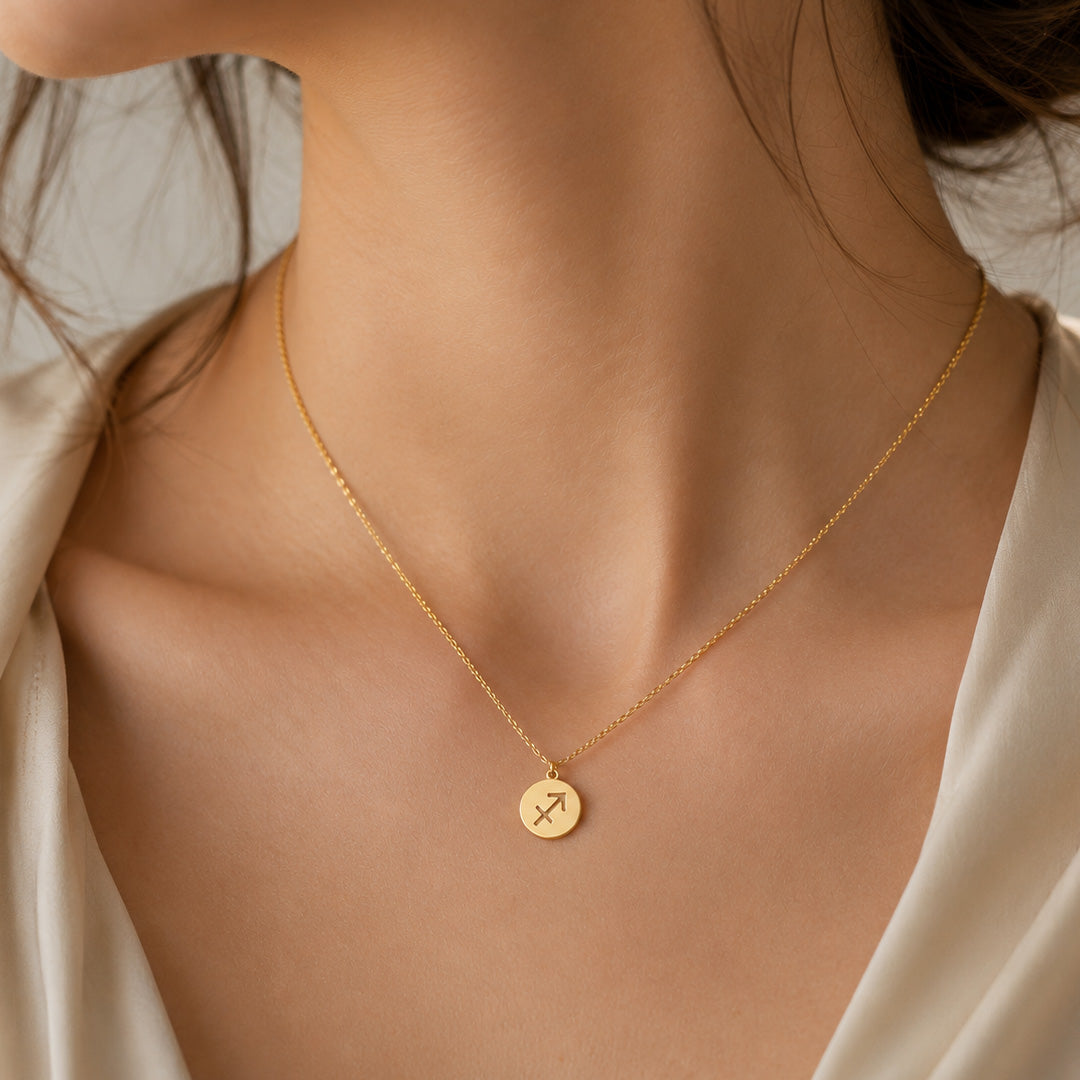 Zodiac Disc Necklace