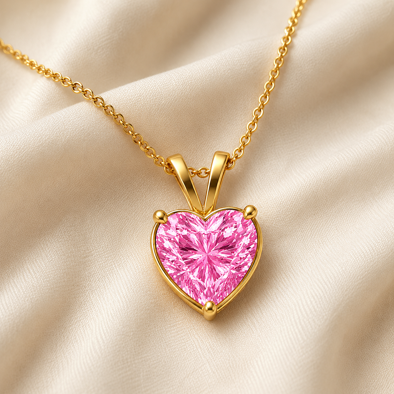 Apple Heart Stone Pendant
