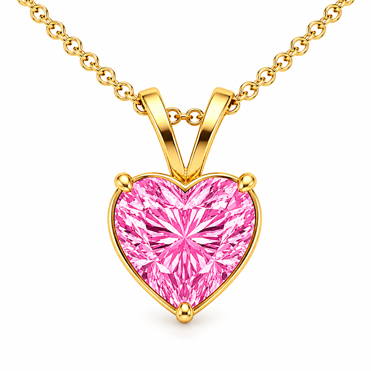 Apple Heart Stone Pendant