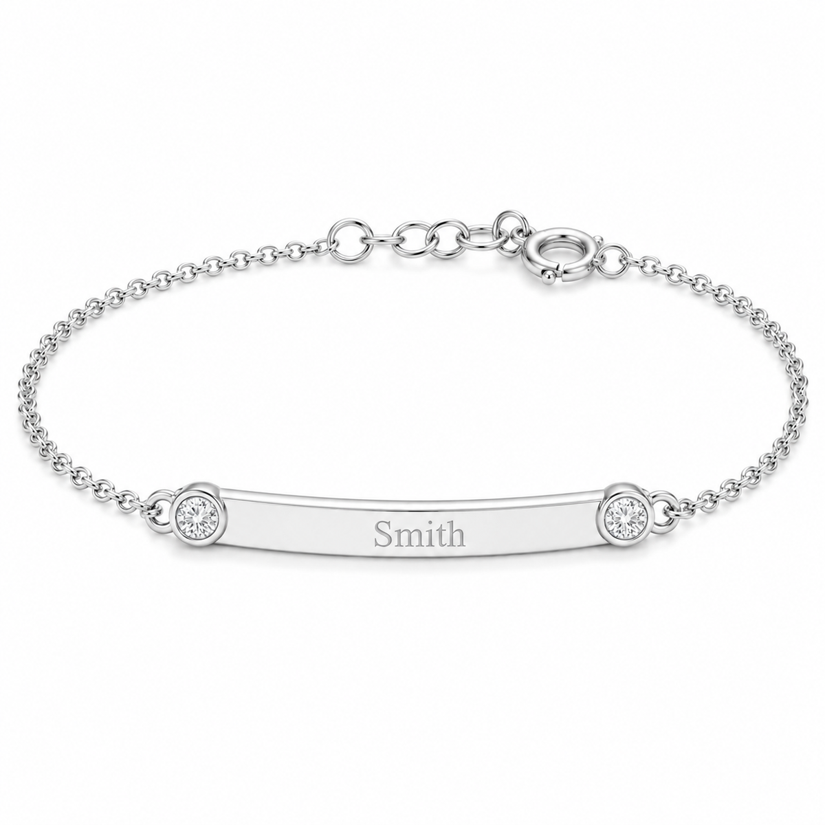 Personalized Bar Bracelet with Birthstone