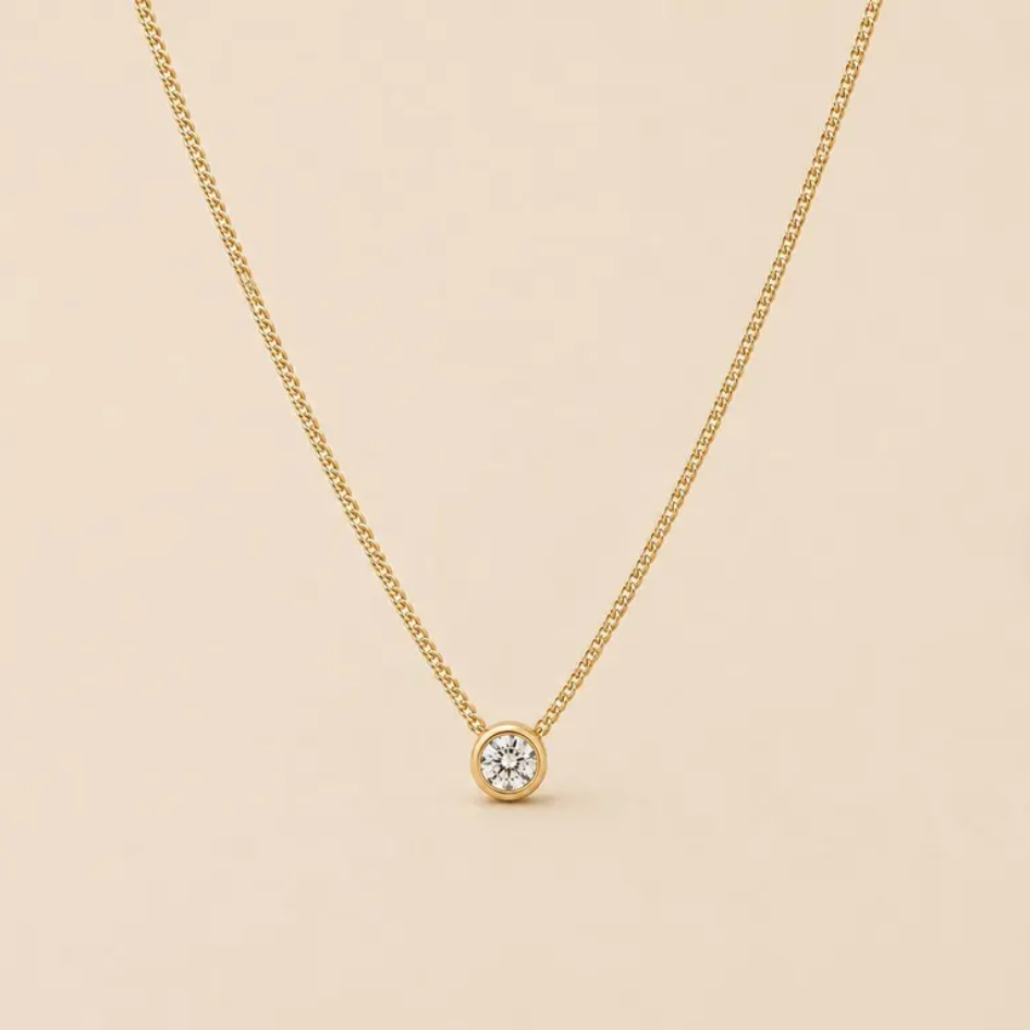Birthstone Bezel Necklace