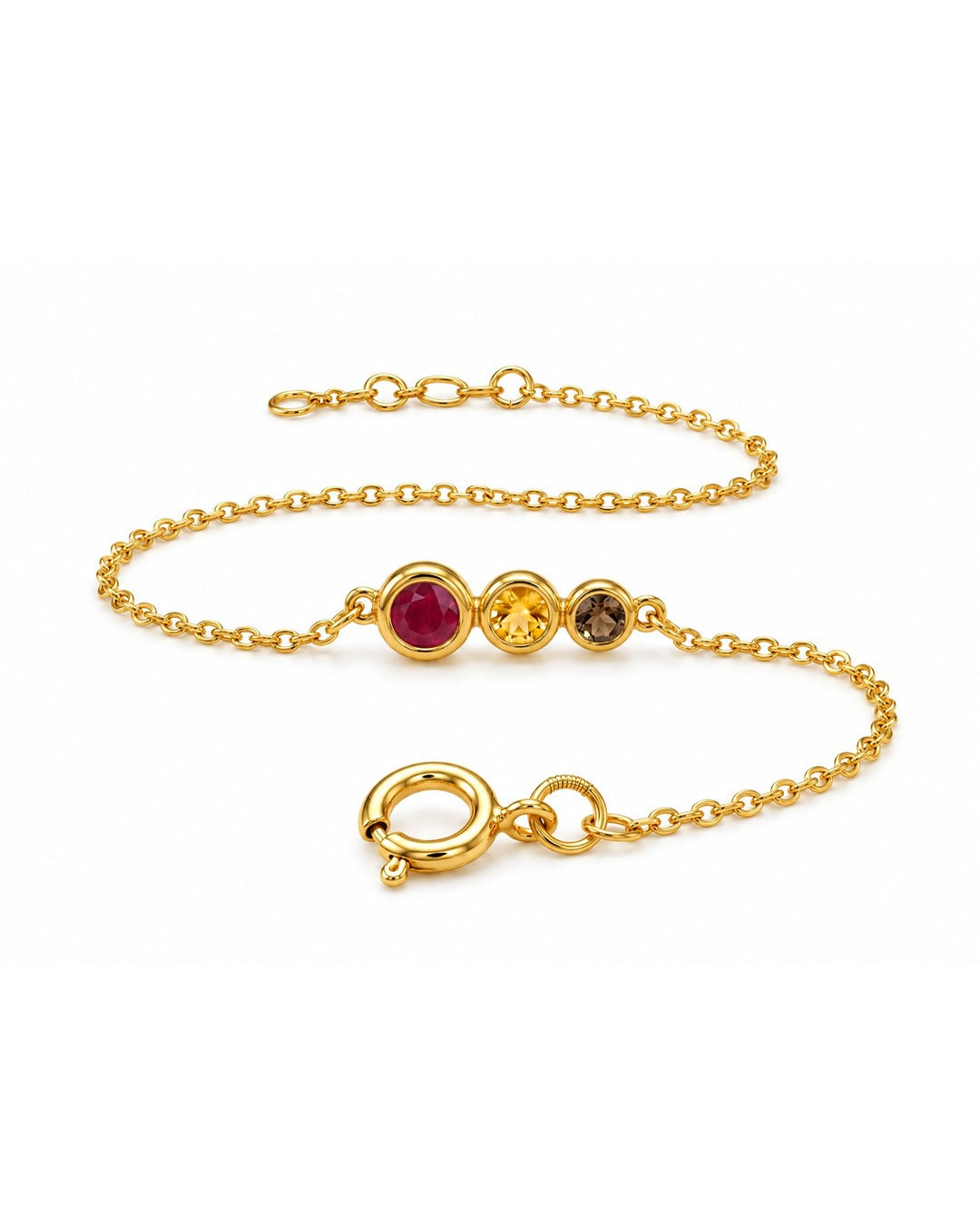 Trio Stone Bezel Bracelet