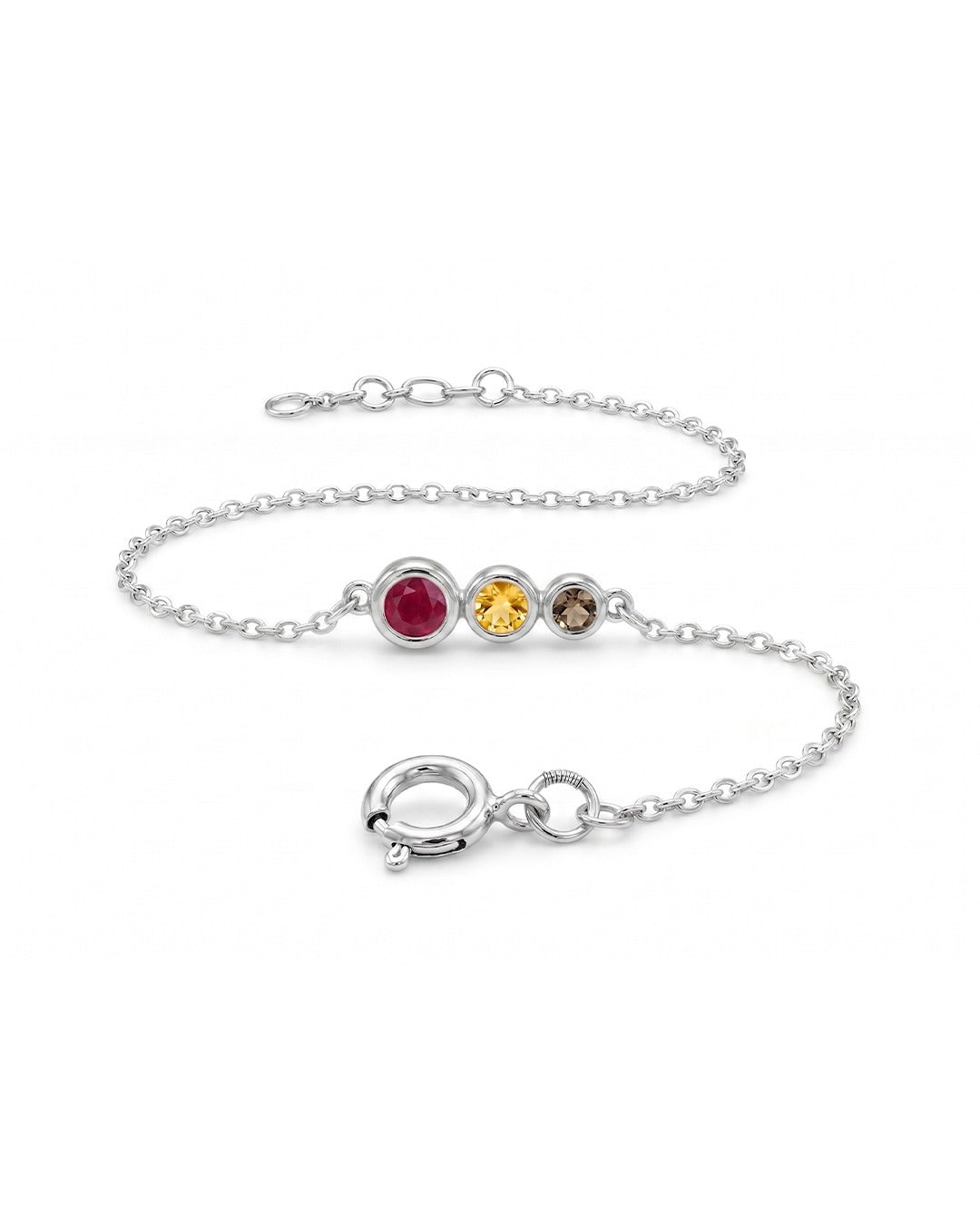 Trio Stone Bezel Bracelet