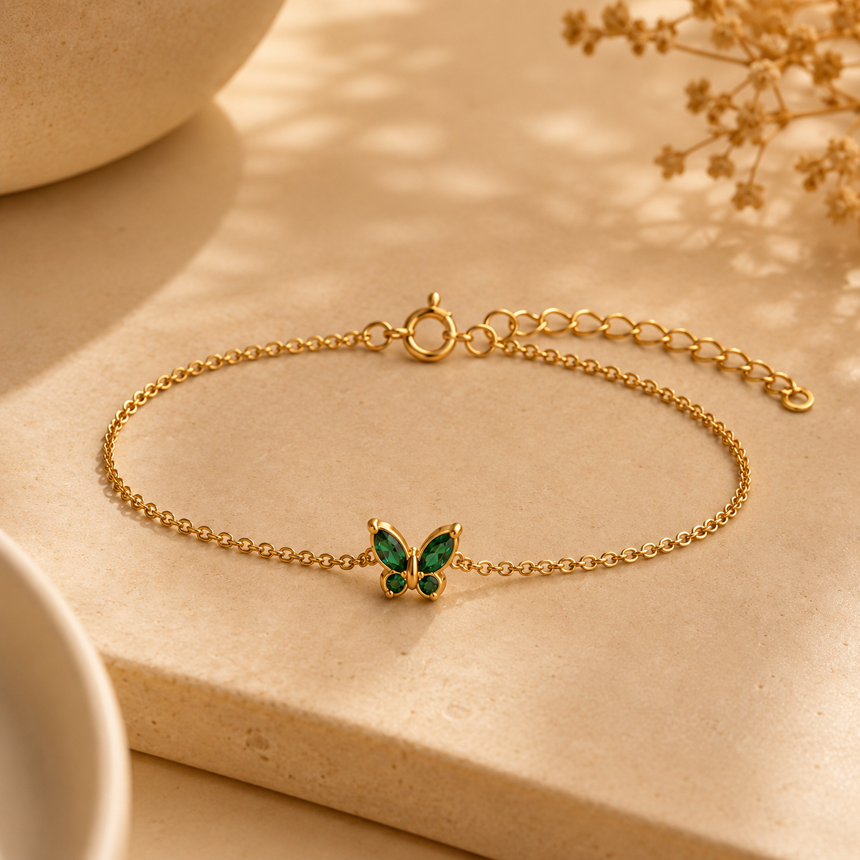 Butterfly Birthstone Bracelet