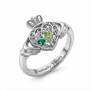 Caged Stones Celtic Claddagh Ring
