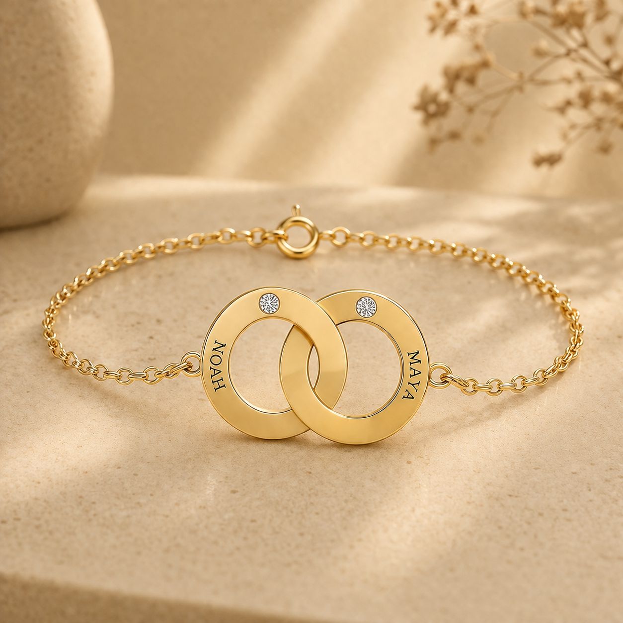 Celestial Circle Stone Bracelet