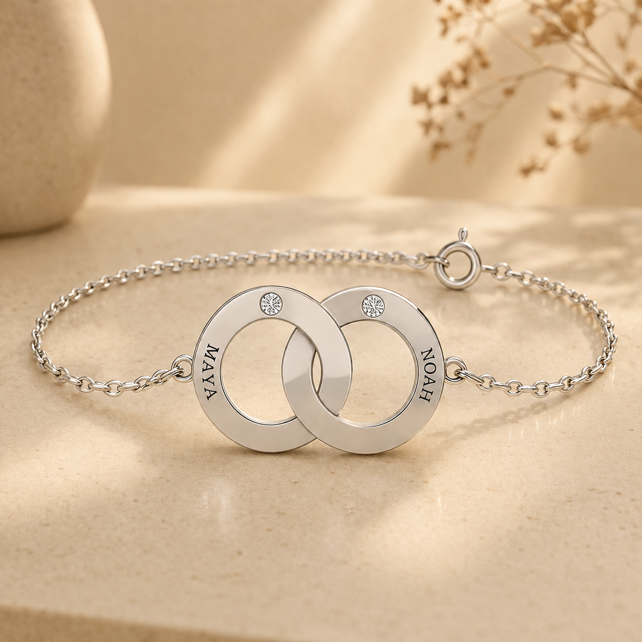 Celestial Circle Stone Bracelet