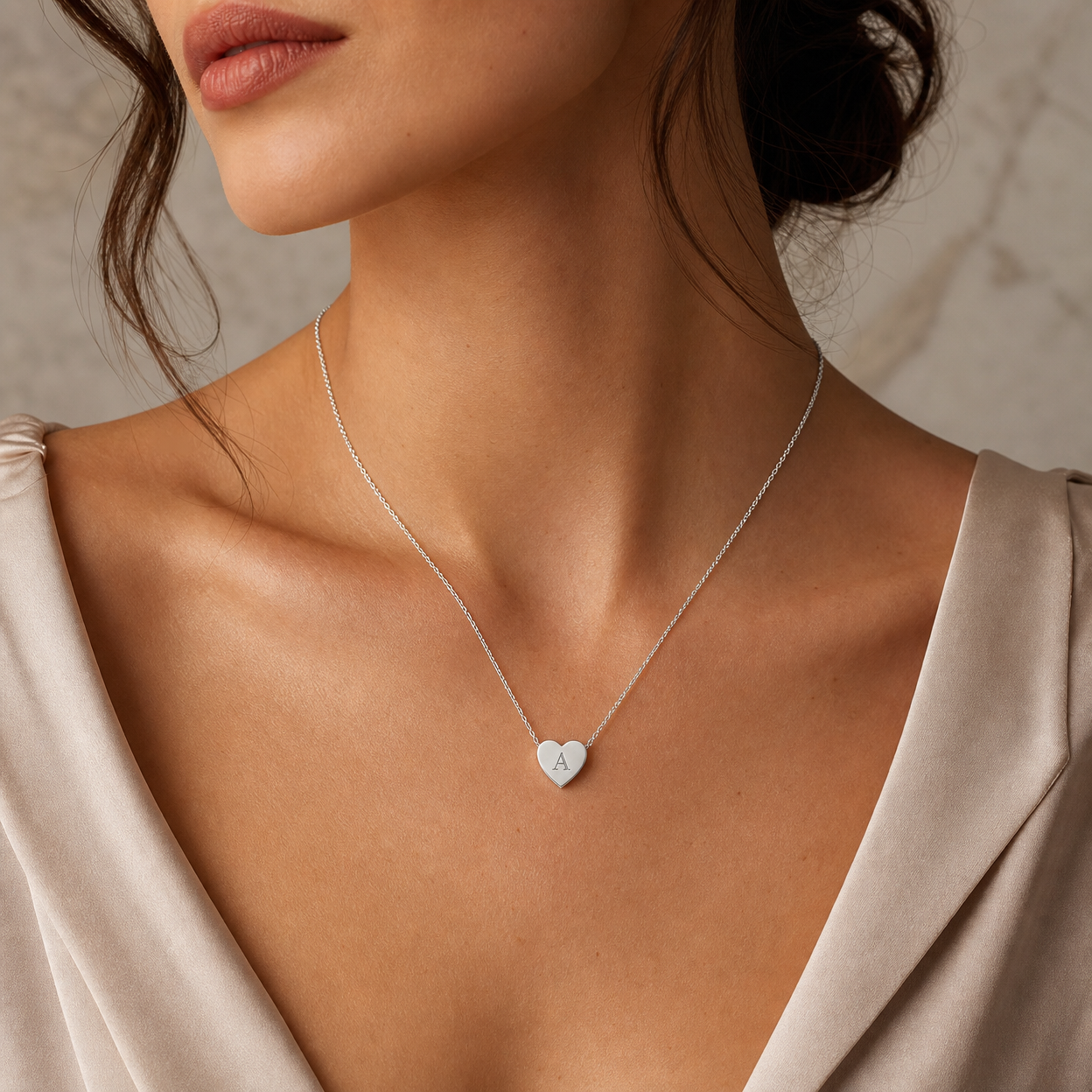 Initial Heart Necklace