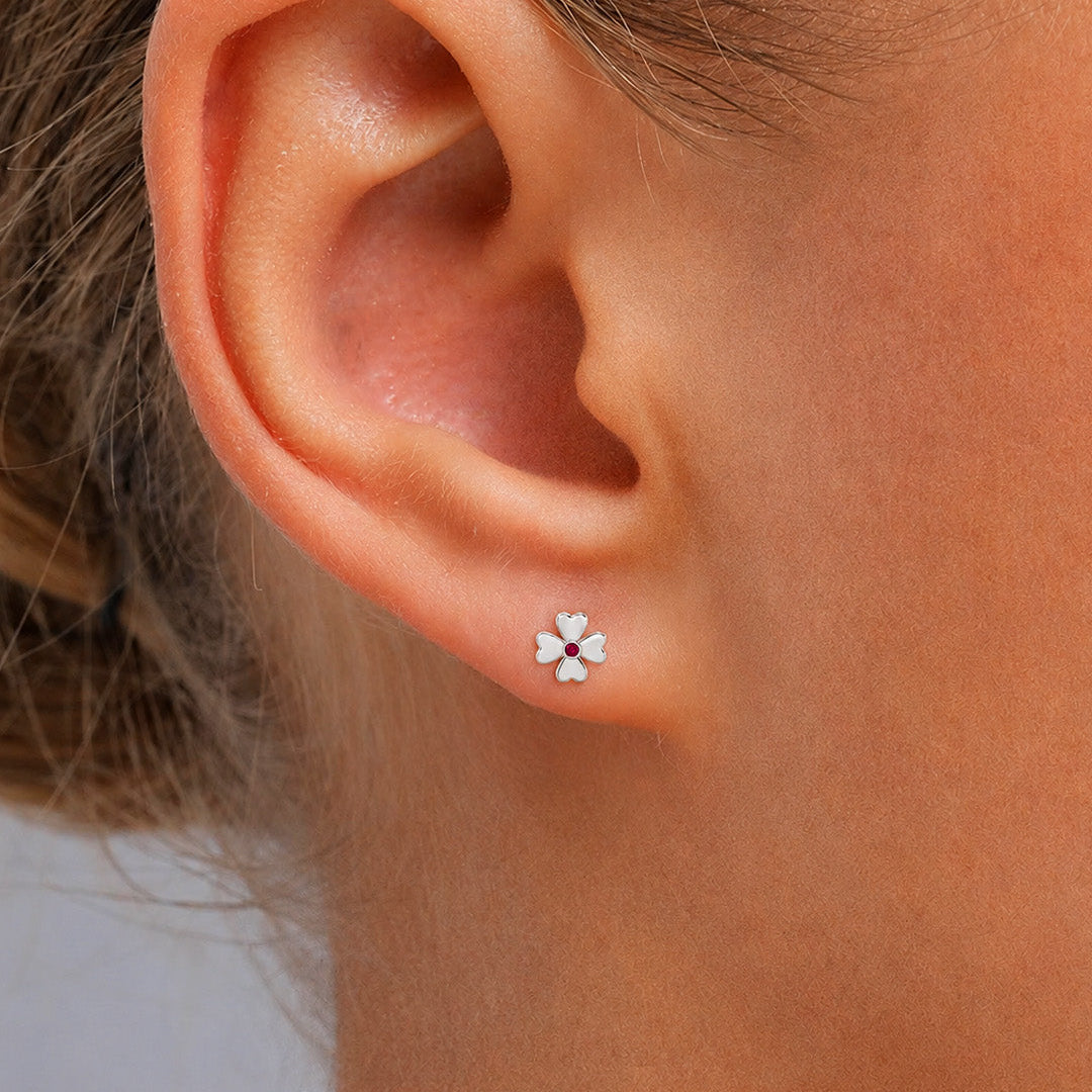 Four Heart Clover Earrings
