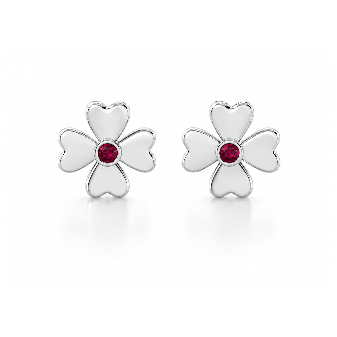 Four Heart Clover Earrings