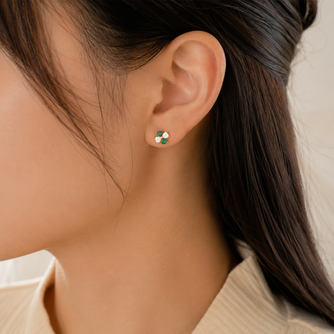 Lucky Clover Multi-Stone Earrings