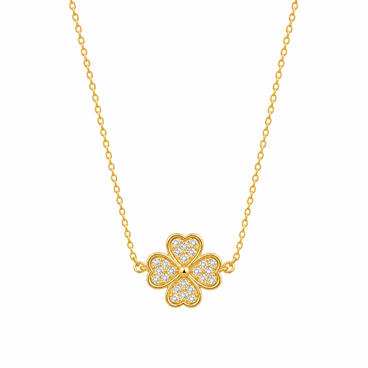 4 Clover Paved Necklace