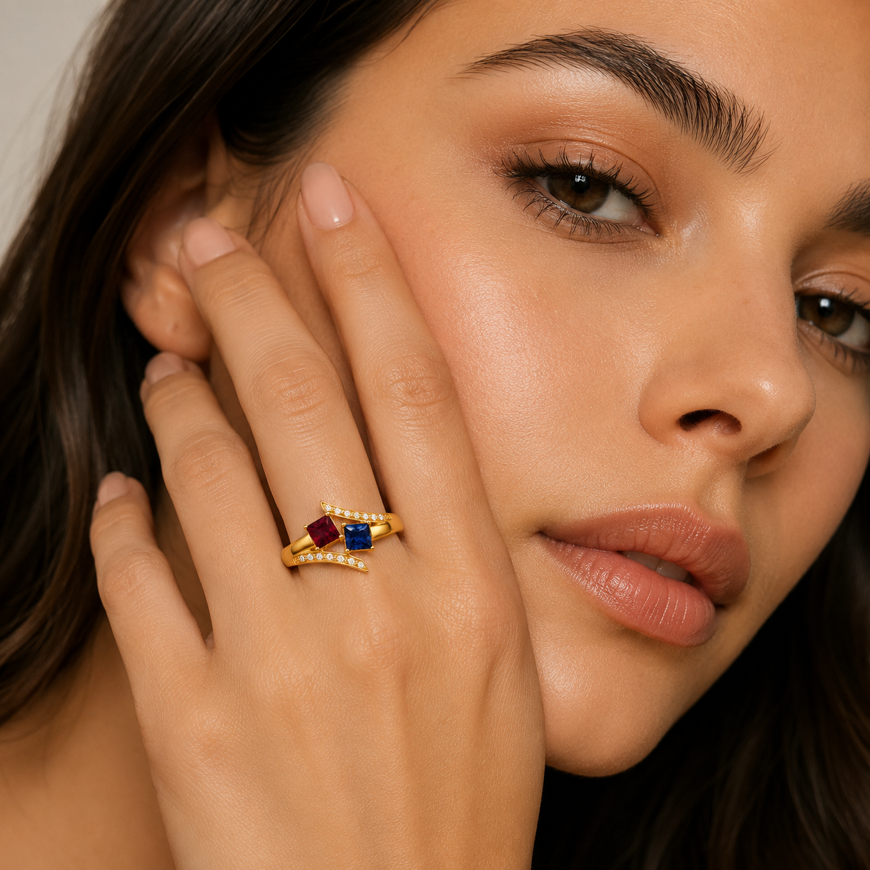 Crossover Princess Cut Ring