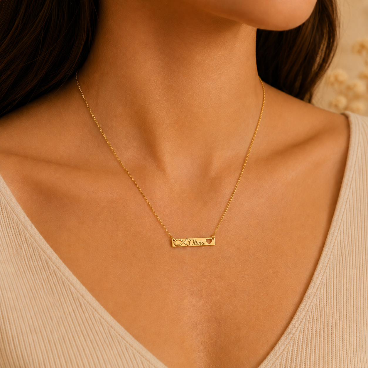 Heart Cutout Engravable Pendant