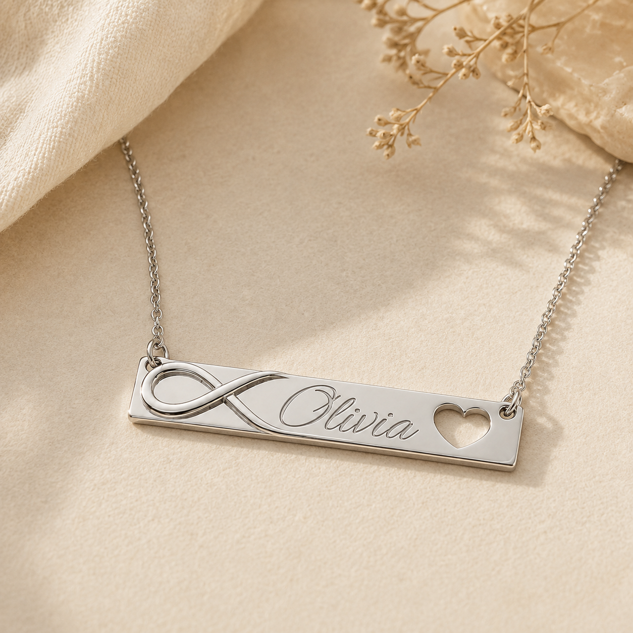 Heart Cutout Engravable Pendant