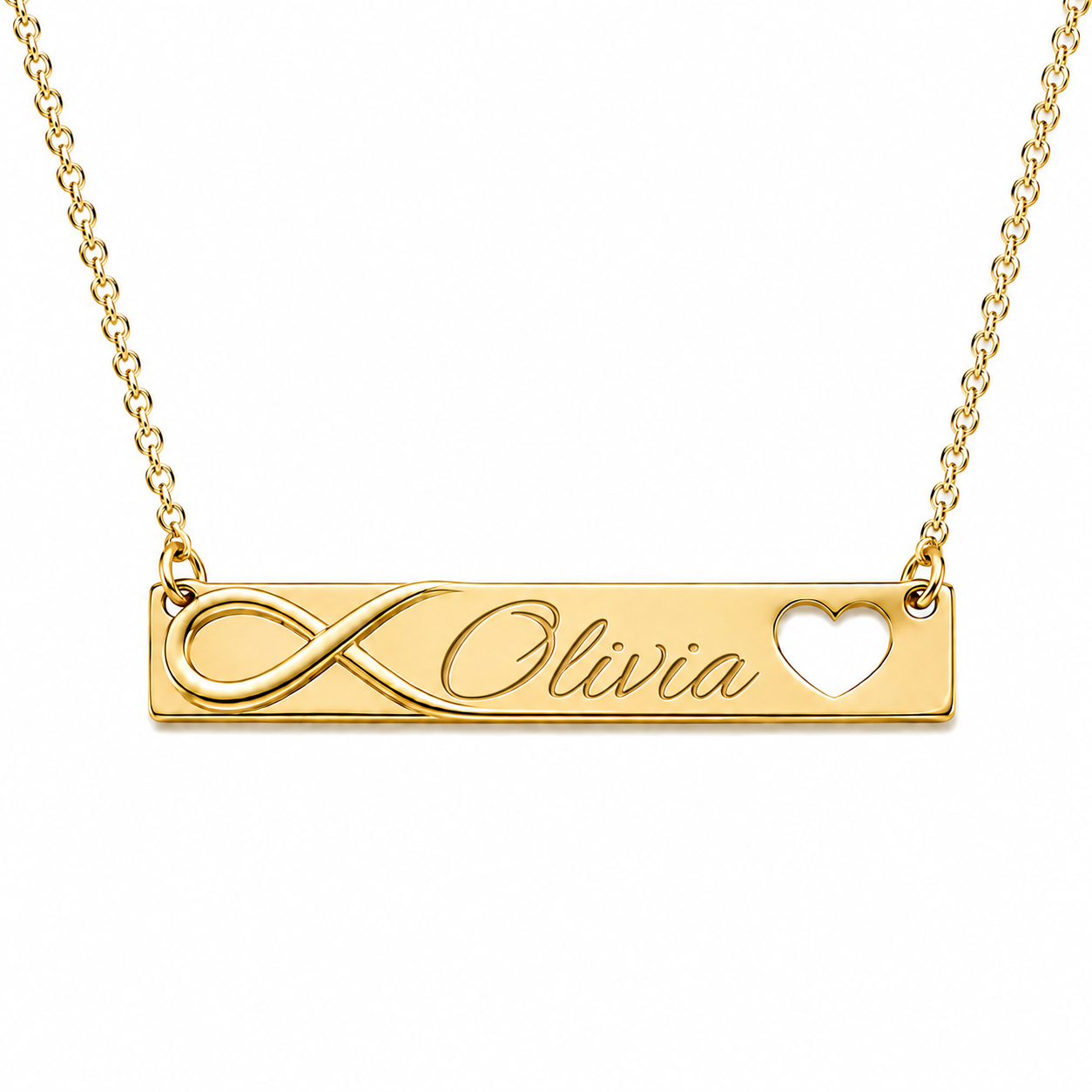 Heart Cutout Engravable Pendant
