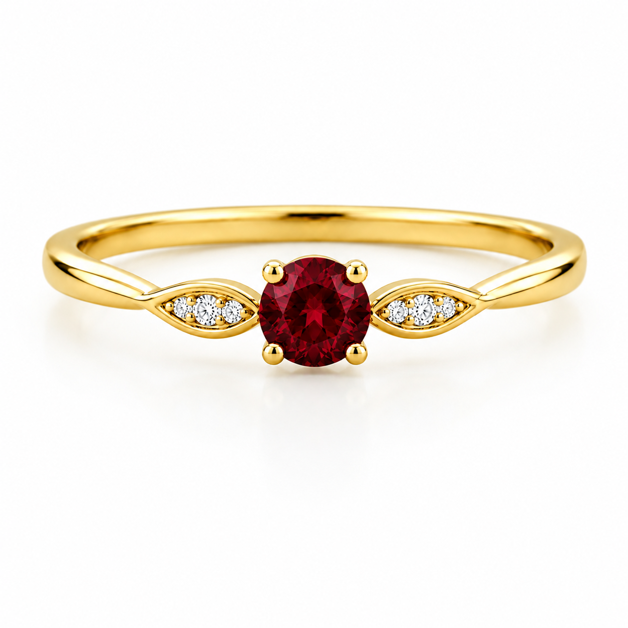 Dainty Trinity Stone Ring
