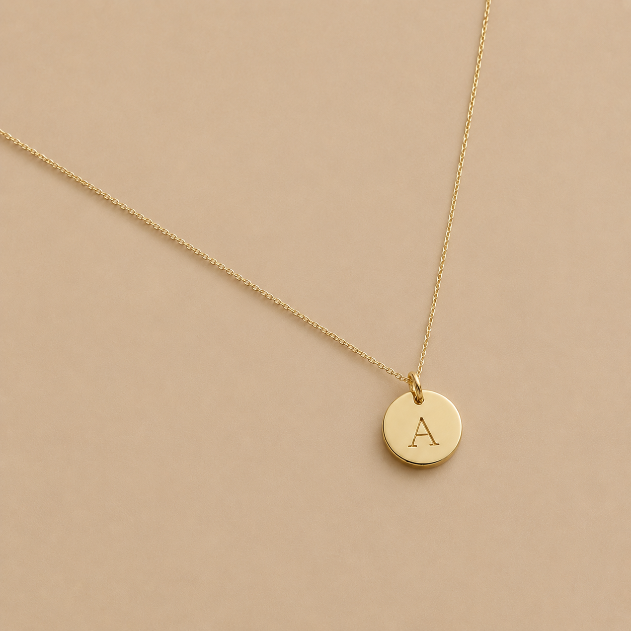 Initial Disc Necklace