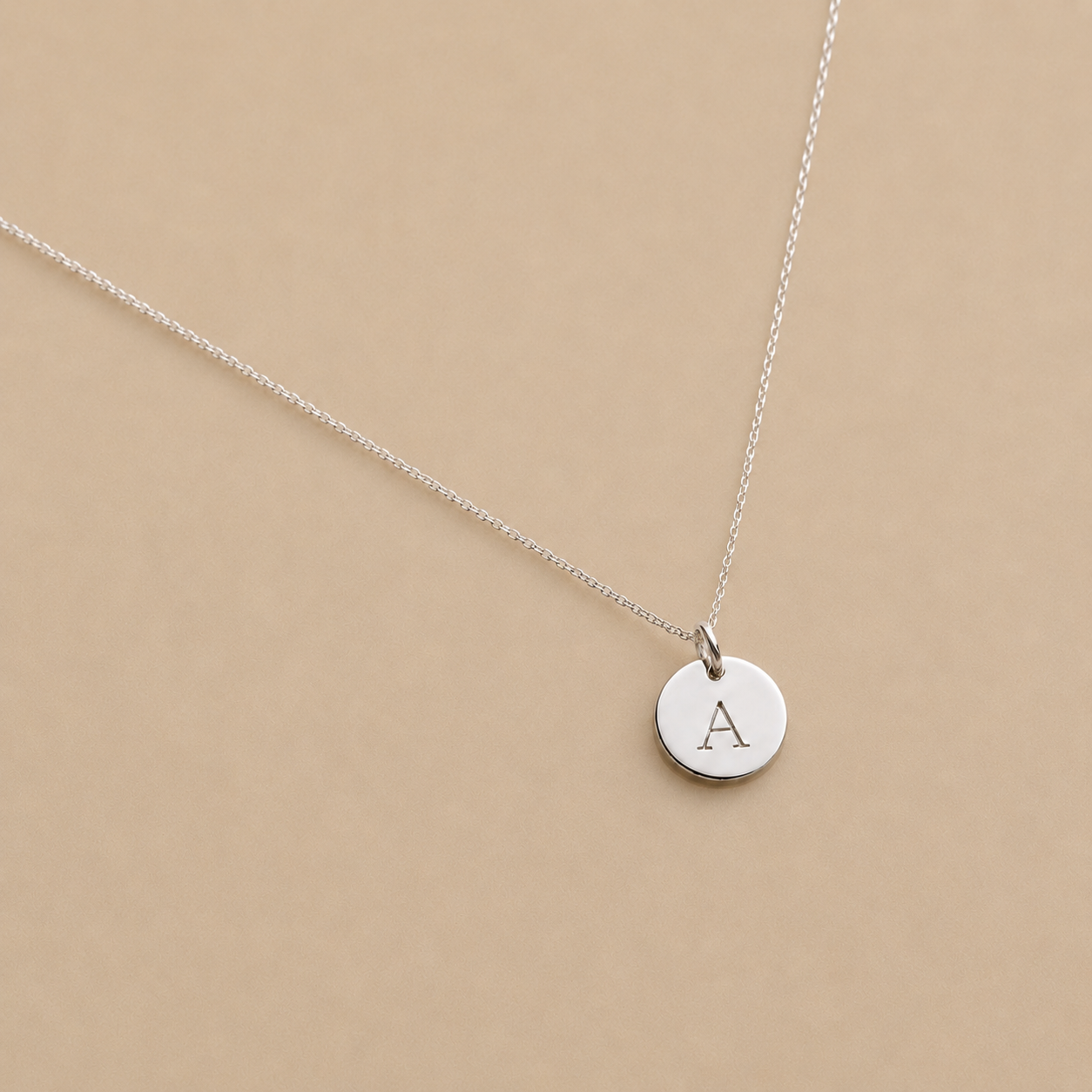 Initial Disc Necklace