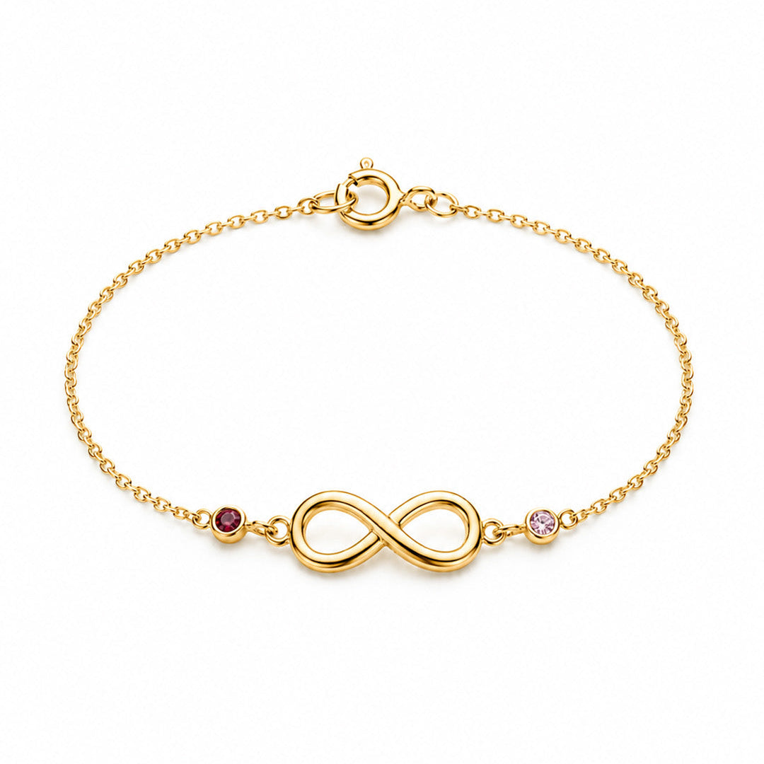 Duo Stones Infinity Bracelet