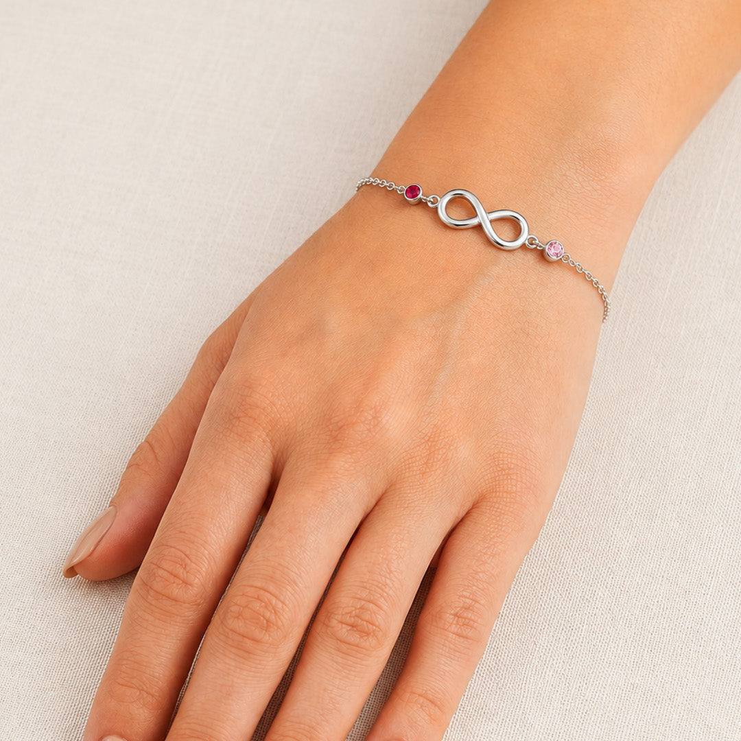 Duo Stones Infinity Bracelet