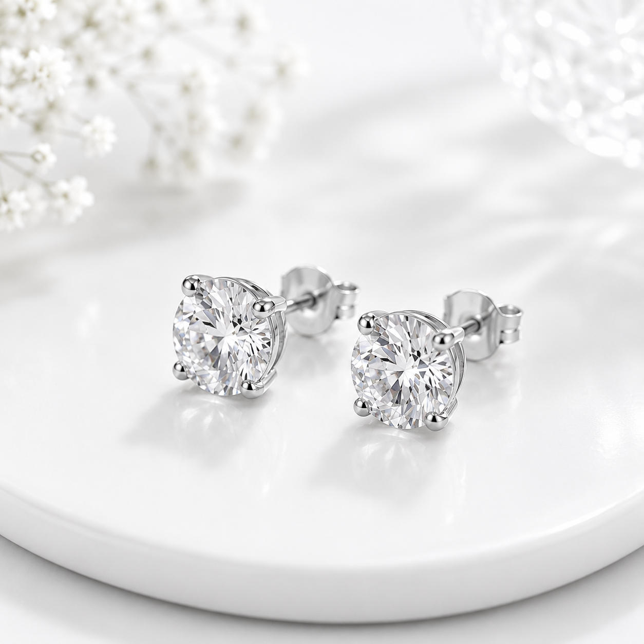 Classic Round Stud Earrings