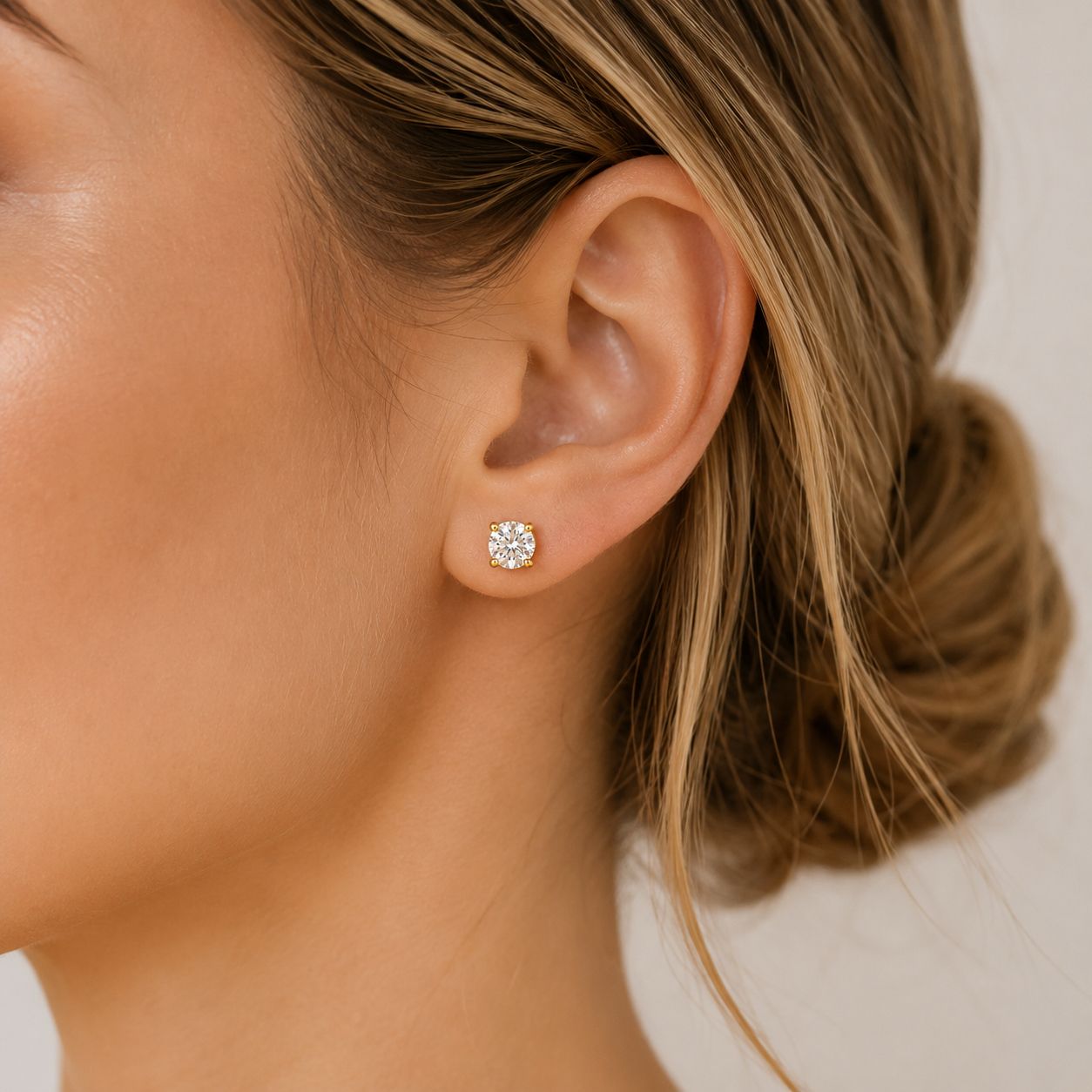Classic Round Stud Earrings