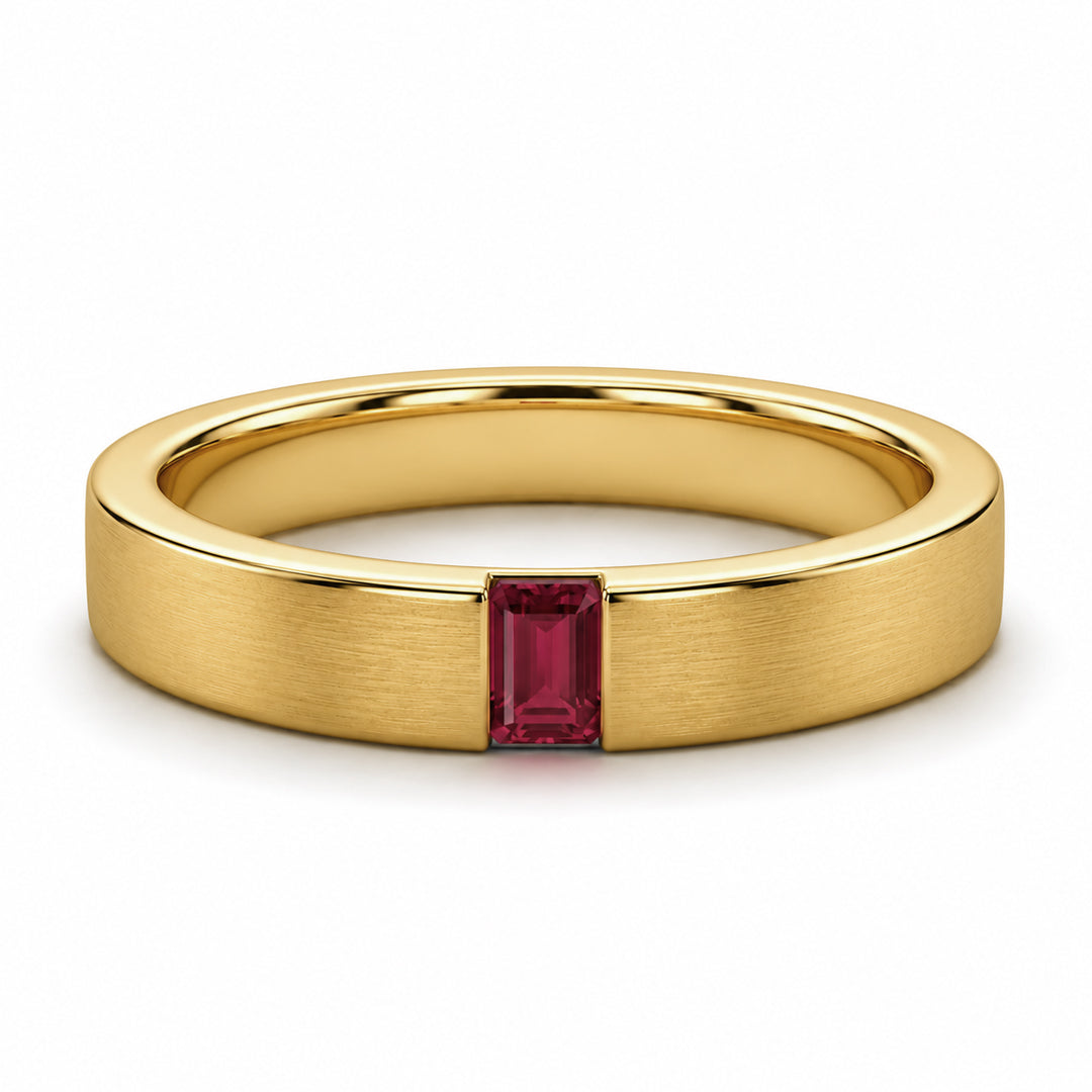 Classic Emerald Cut Men’s Band