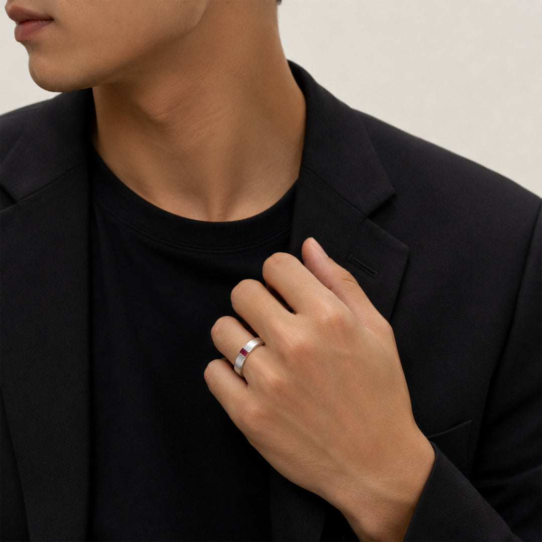 Classic Emerald Cut Men’s Band