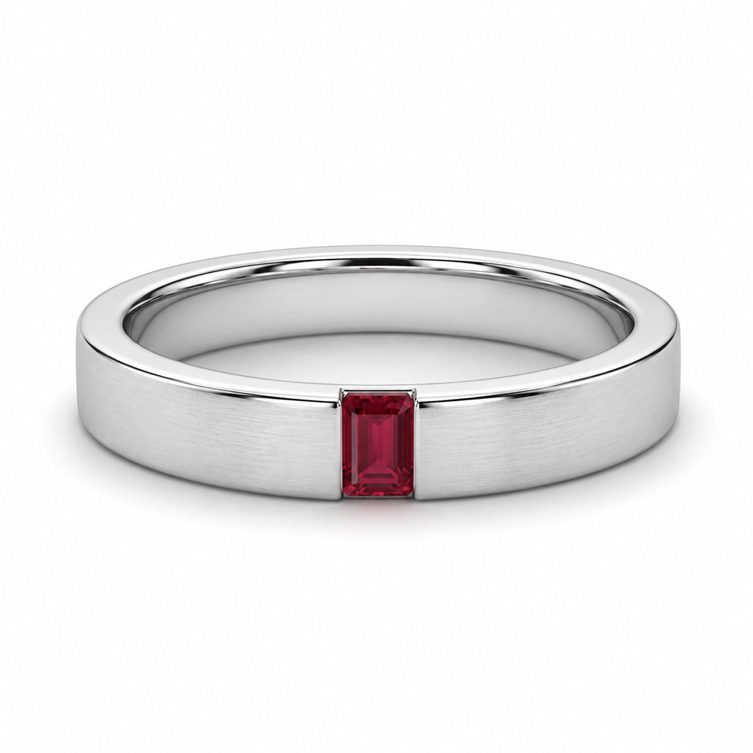 Classic Emerald Cut Men’s Band
