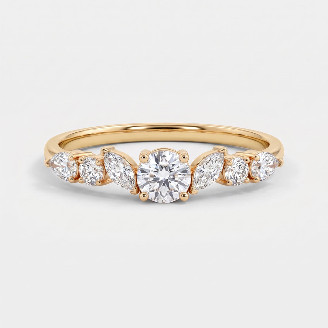 Vintage Cluster Engagement Ring
