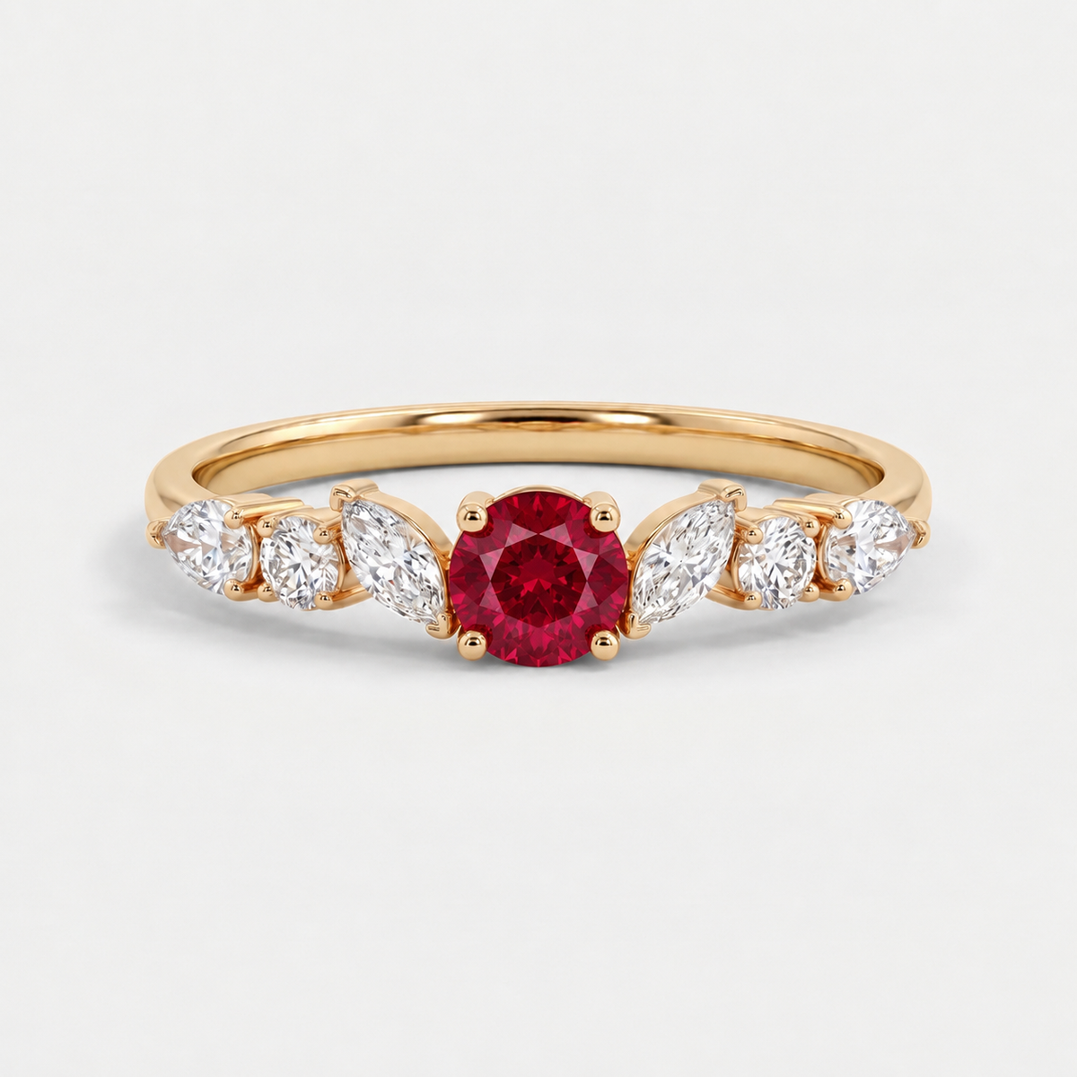 Vintage Cluster Engagement Ring