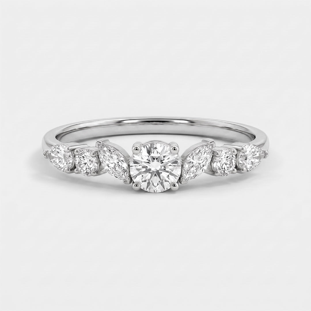 Vintage Cluster Engagement Ring