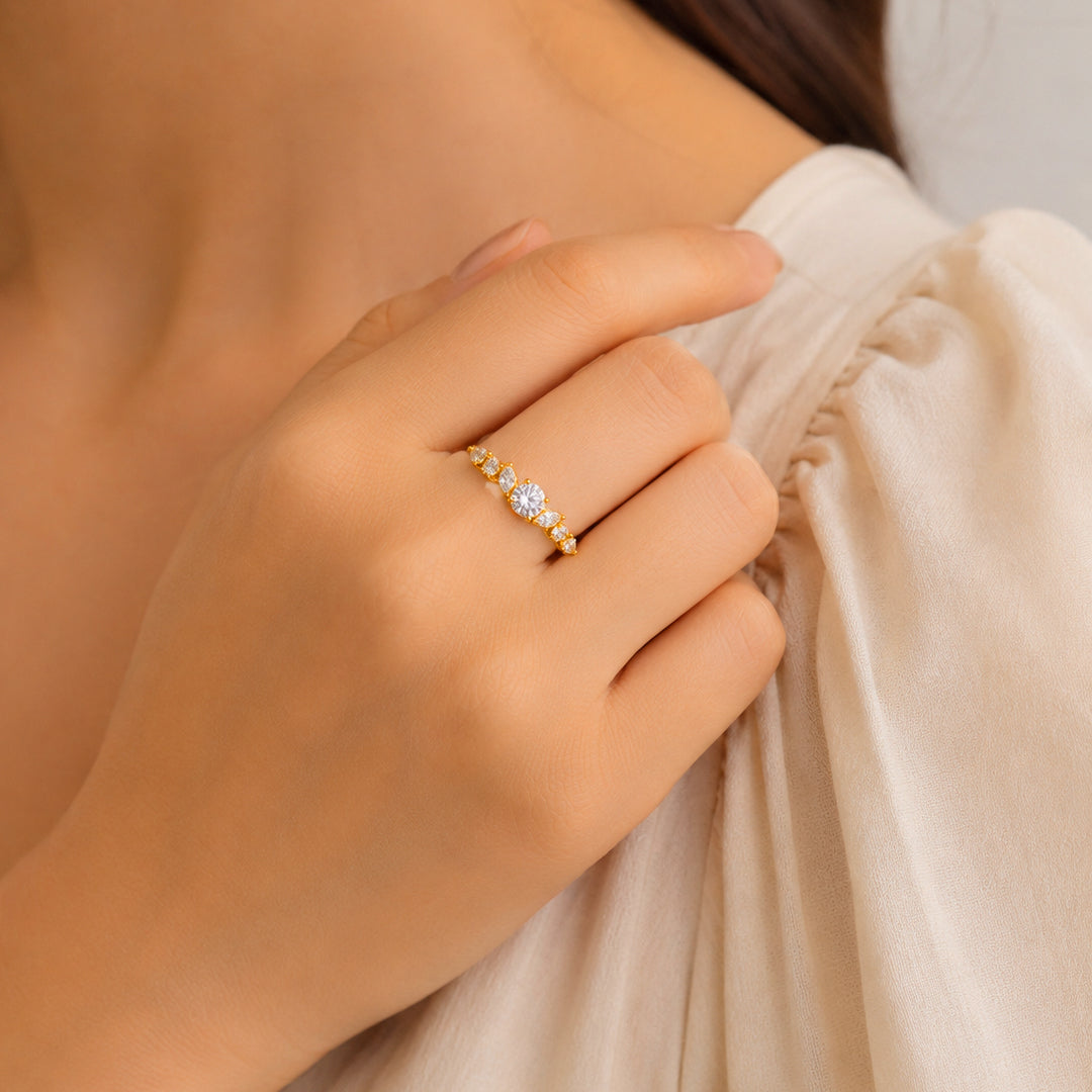 Vintage Cluster Engagement Ring