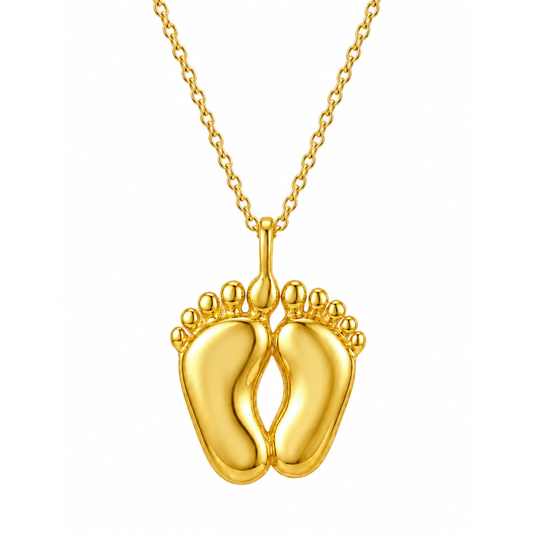 Engravable Baby Feet Necklace