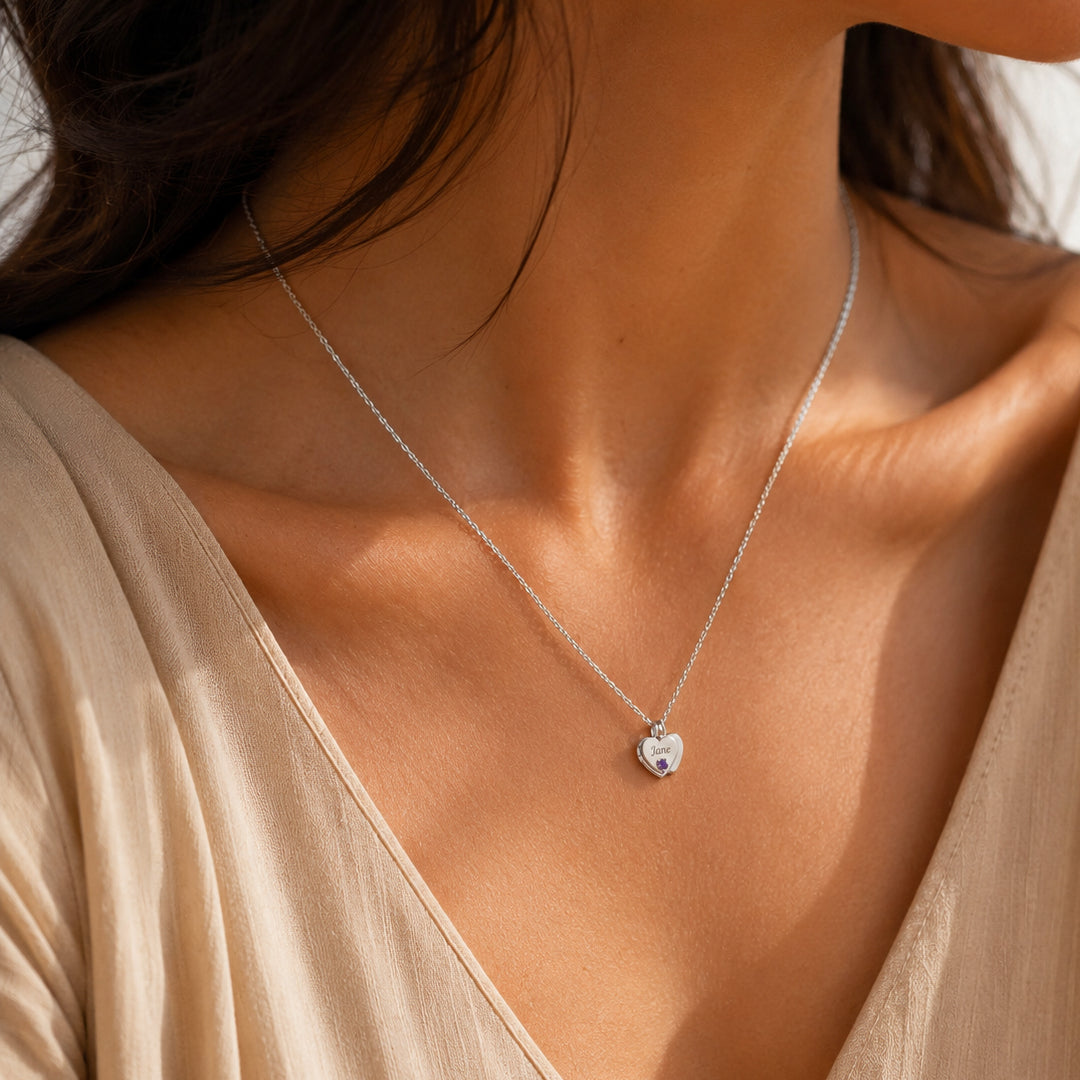 Personalized Two Hearts Necklace