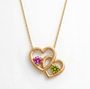 Hanging Hearts Birthstone Pendant