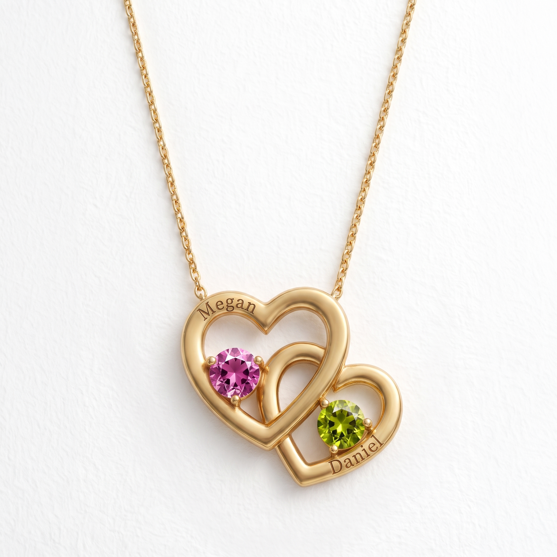 Hanging Hearts Birthstone Pendant