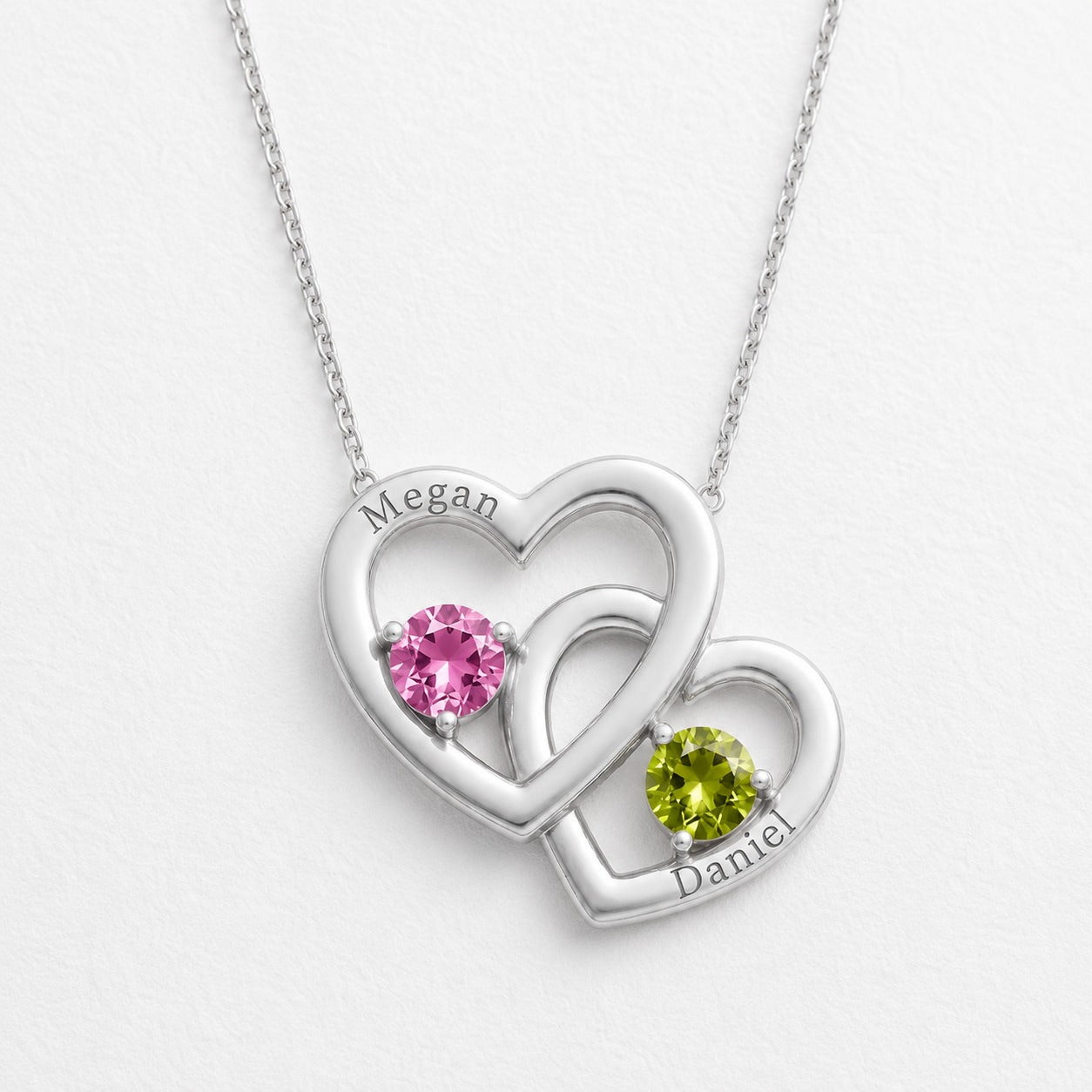 Hanging Hearts Birthstone Pendant